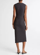 Smocked Side Drape Dress