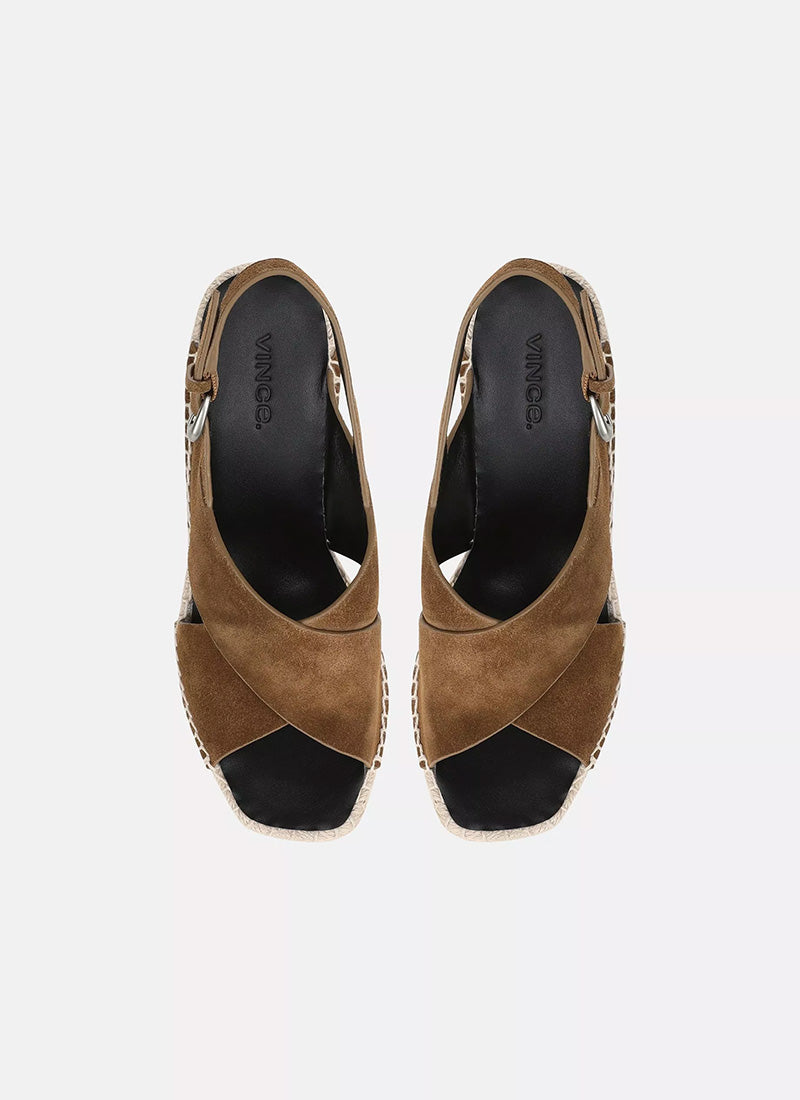 Vince Georgia Suede Wedge Sandals