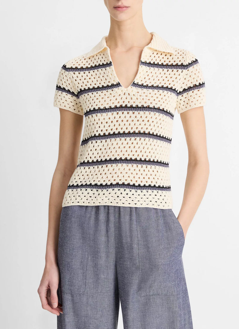 Vince Macrame Stripe Henley