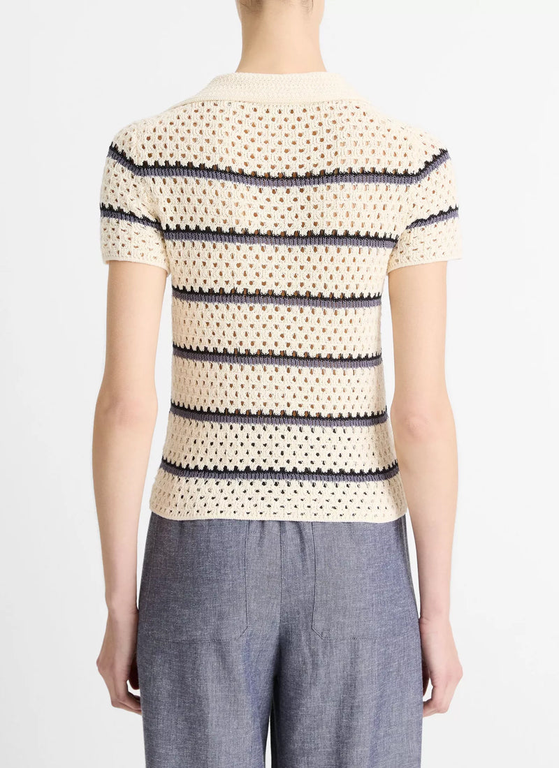 Vince Macrame Stripe Henley