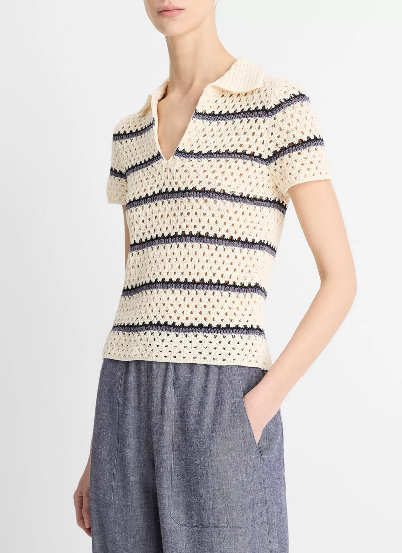 Vince Macrame Stripe Henley