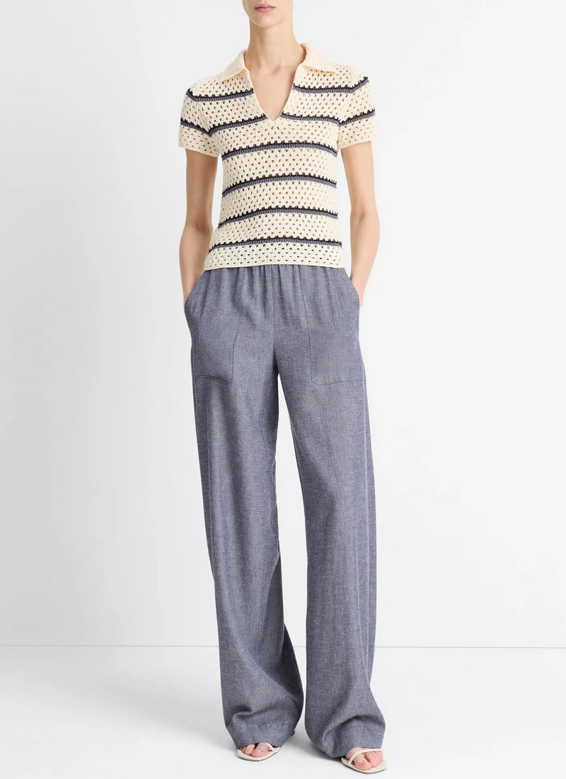Vince Macrame Stripe Henley