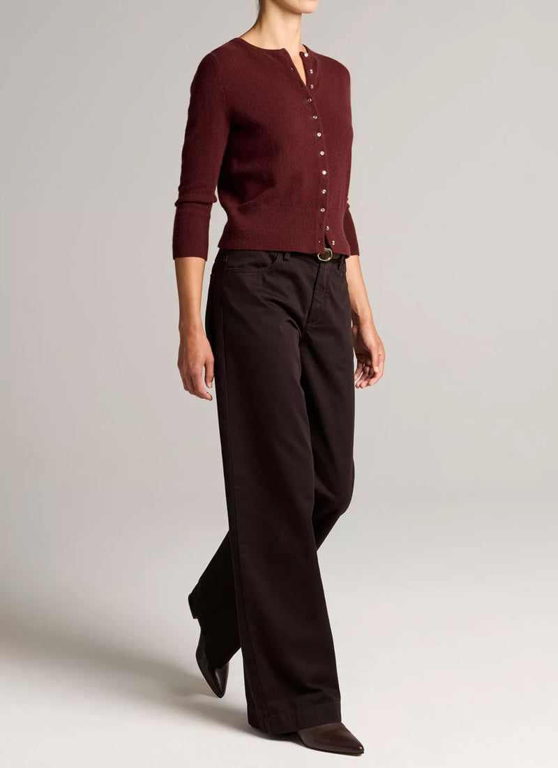Vince Mid Rise Washed Cotton Wideleg