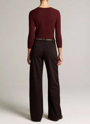 Vince Mid Rise Washed Cotton Wideleg