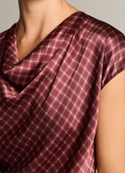  Silk Plaid Ombre Cowl Neck Top by Vince at Andrews 