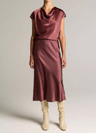  Silk Plaid Ombre Cowl Neck Top by Vince at Andrews 