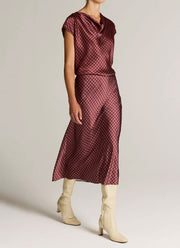 Plaid Ombre Slip Skirt