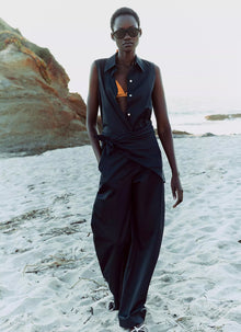 Relaxed Sleeveless Button Down by Vince
