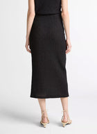 Vince Shadow Grid Midi Skirt