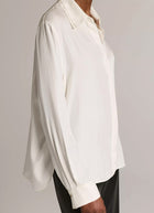  Silk-Blend Button-Front Shirt by Vince at Andrews 