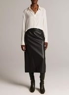  Silk-Blend Button-Front Shirt by Vince at Andrews 