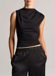 Draped Sleeveless Top