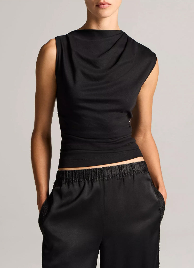 Draped Sleeveless Top