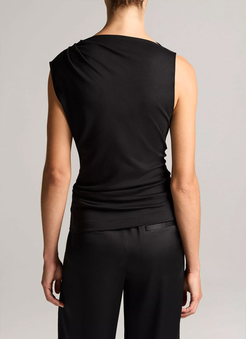 Draped Sleeveless Top