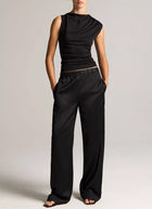 Draped Sleeveless Top