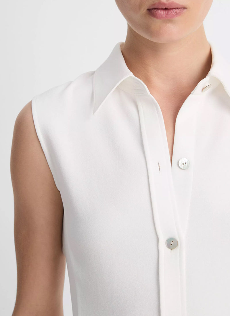 Vince Sleeveless Button Down