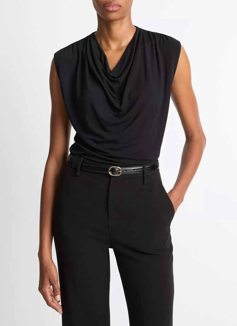 Vince Sleeveless Draped Cowl Neck Top
