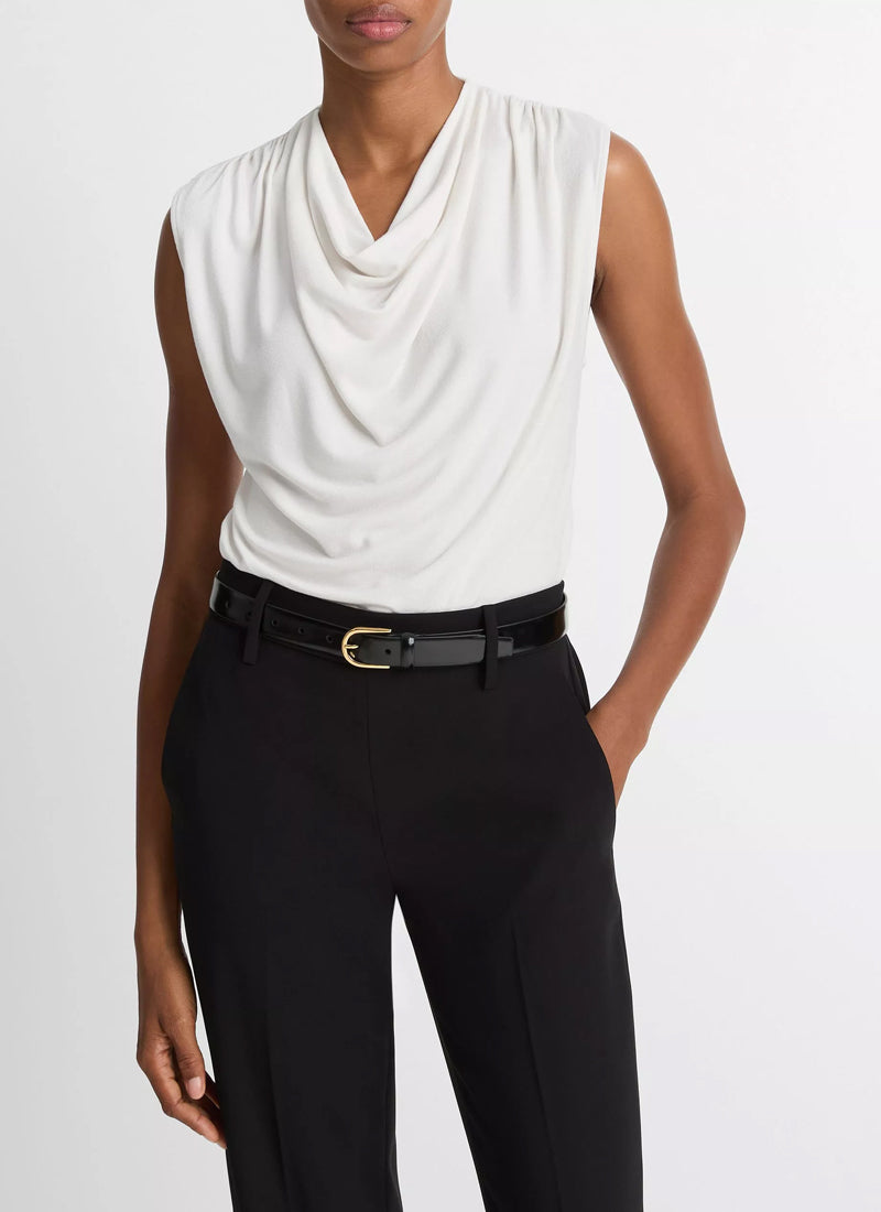 Vince Sleeveless Draped Cowl Neck Top