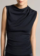 Sleeveless Draped Top Ink by Vince