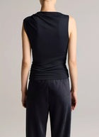 Sleeveless Draped Top Ink by Vince
