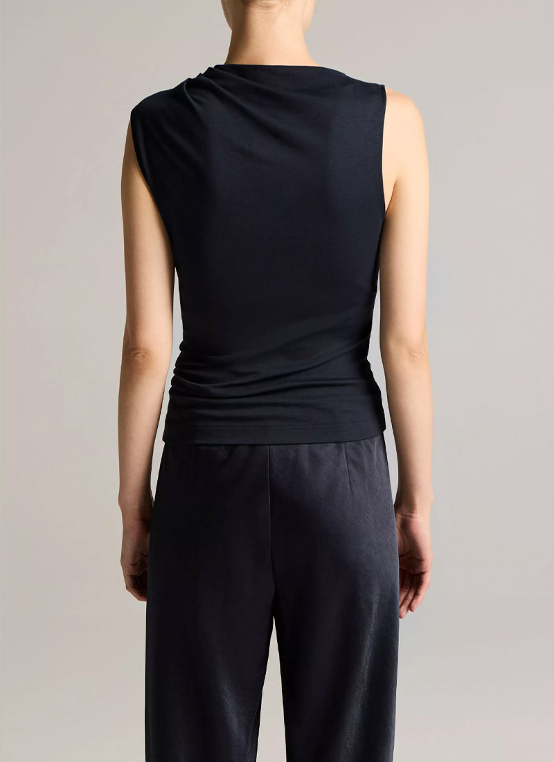 Sleeveless Draped Top Ink by Vince