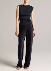 Sleeveless Draped Top Ink by Vince