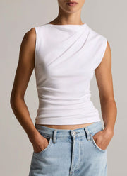 Draped Sleeveless Top