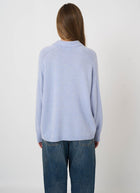 V Neck Collar Cashmere Knit Pullover