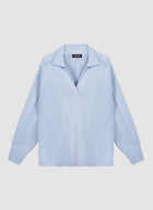 V Neck Collar Cashmere Knit Pullover