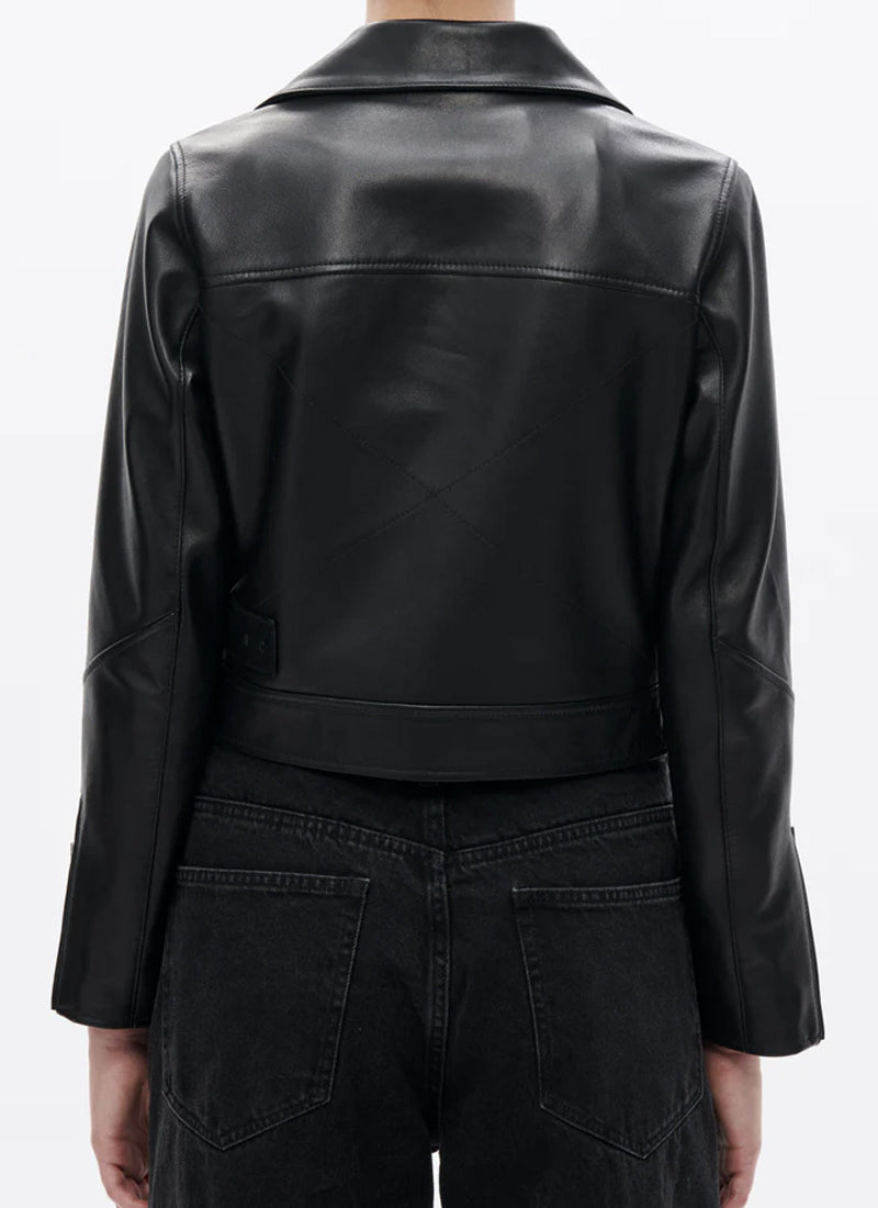 Shoreditch Ski Club Vyner Leather Biker Jacket