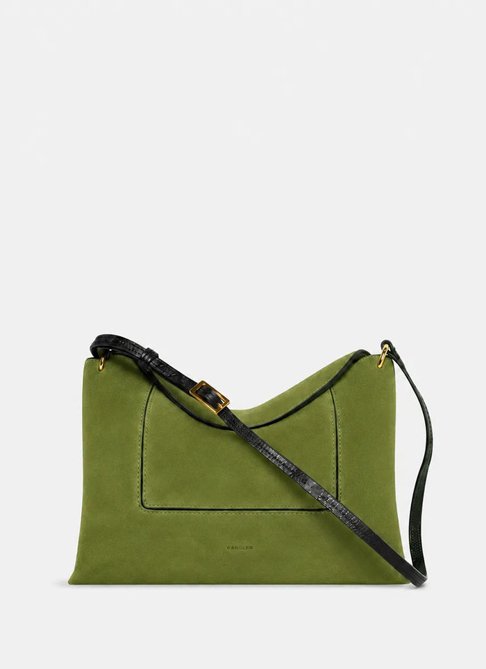 Penelope Slouch Bag Verde Suede by Wandler
