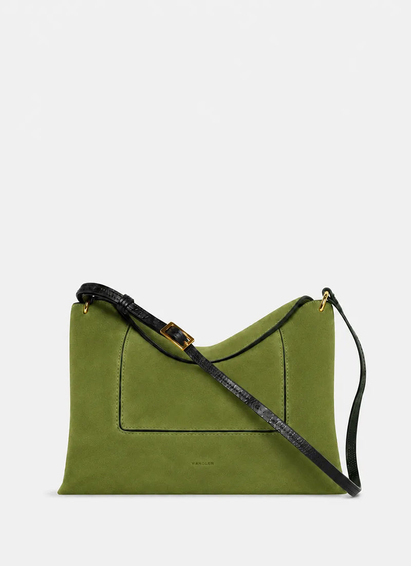 Penelope Slouch Bag Verde Suede by Wandler