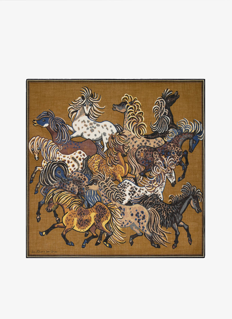 Western Horse Wool Scarf