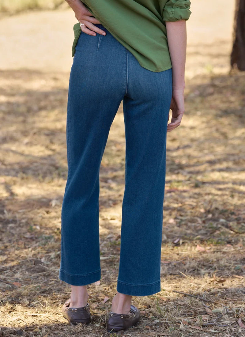 Westport Illusion Wide-Leg Pull-On Jeans