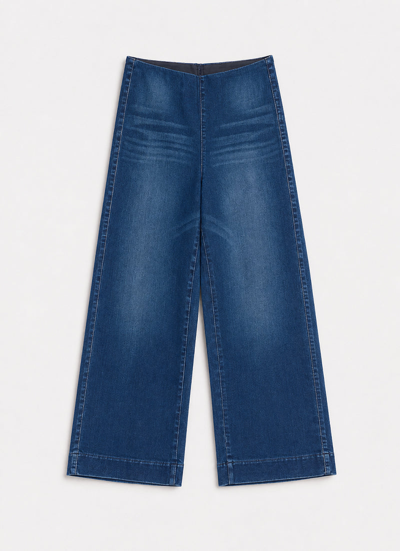 Westport Illusion Wide-Leg Pull-On Jeans