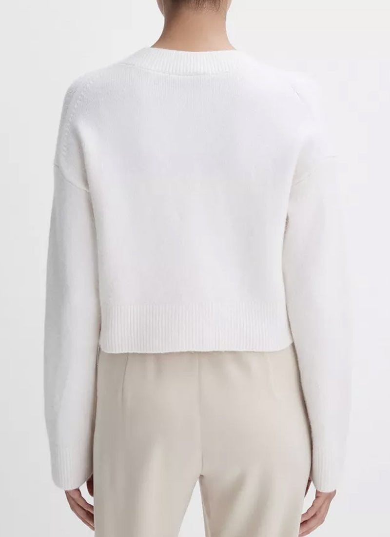 Vince Cropped Crewneck Cardigan