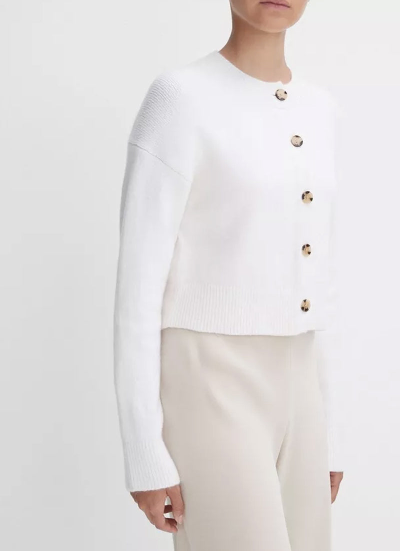 Vince Cropped Crewneck Cardigan