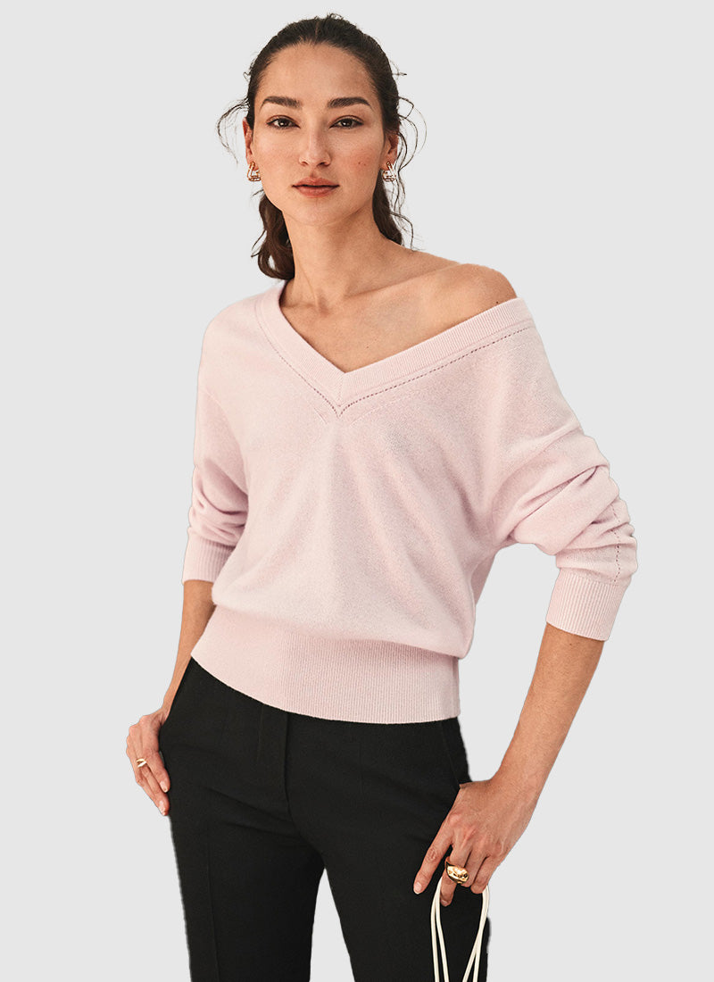 White+Warren Cashmere V-Neck Pullover