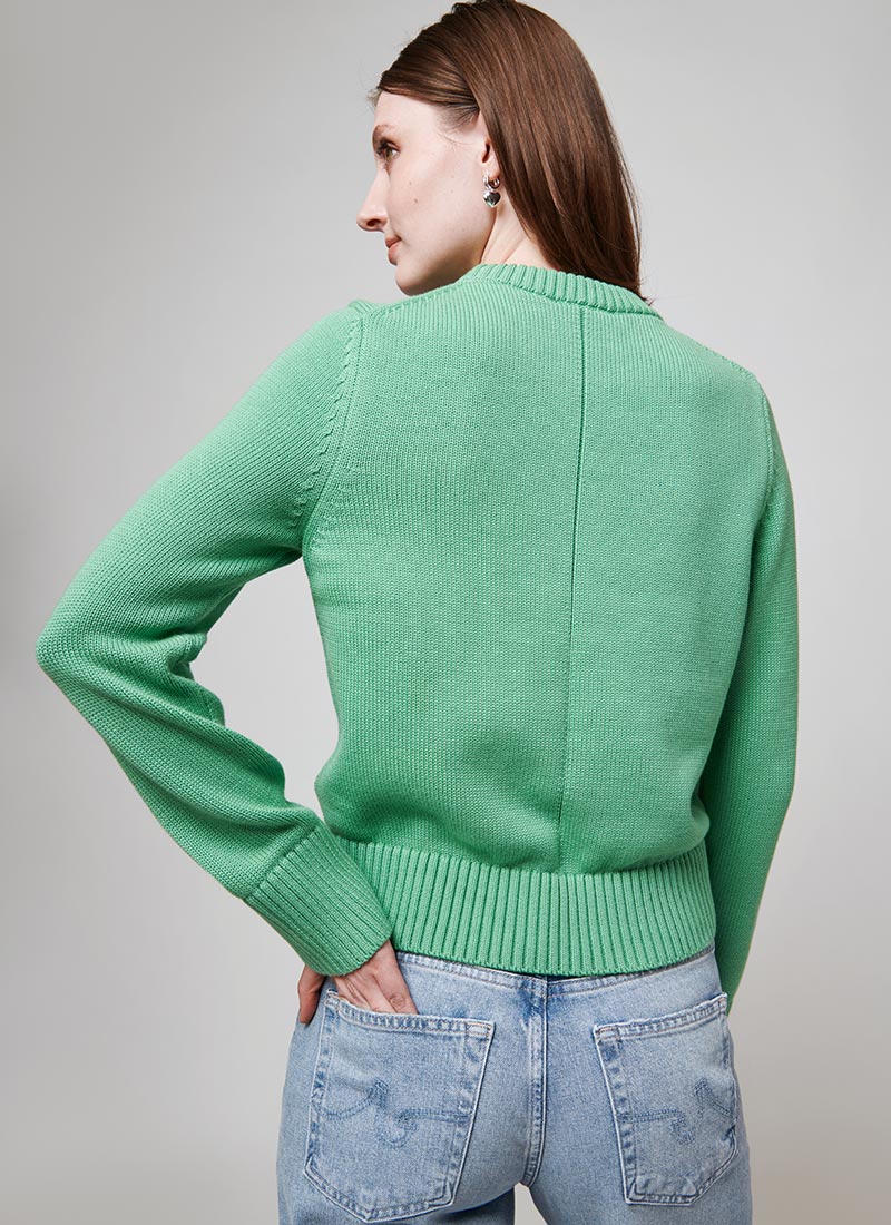 Organic Cotton Shrunken Crewneck Sweater
