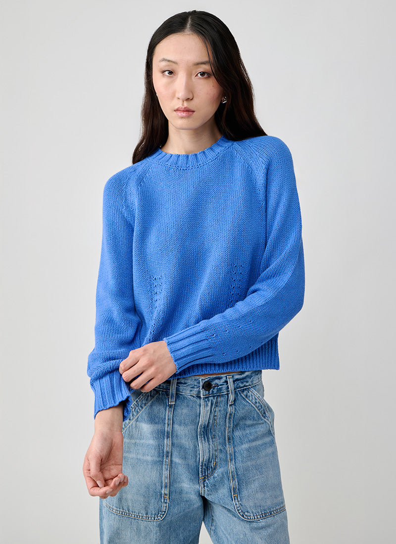 White + Warren Cotton Blend Beachy Crew