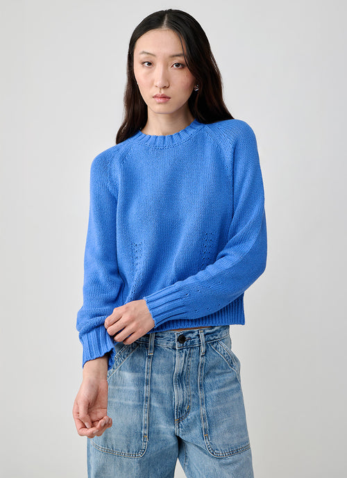White + Warren Cotton Blend Beachy Crew