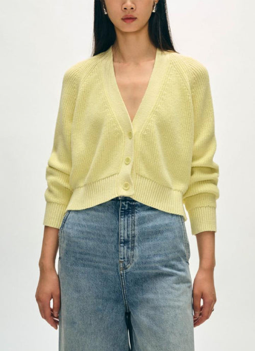 White + Warren Organic Cotton Blend Ribbed Cardigan