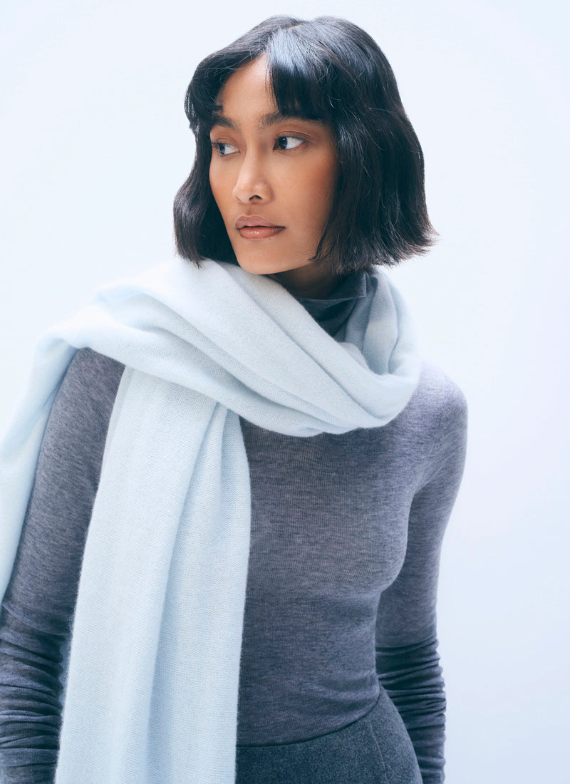 Cashmere Travel Wrap Blue