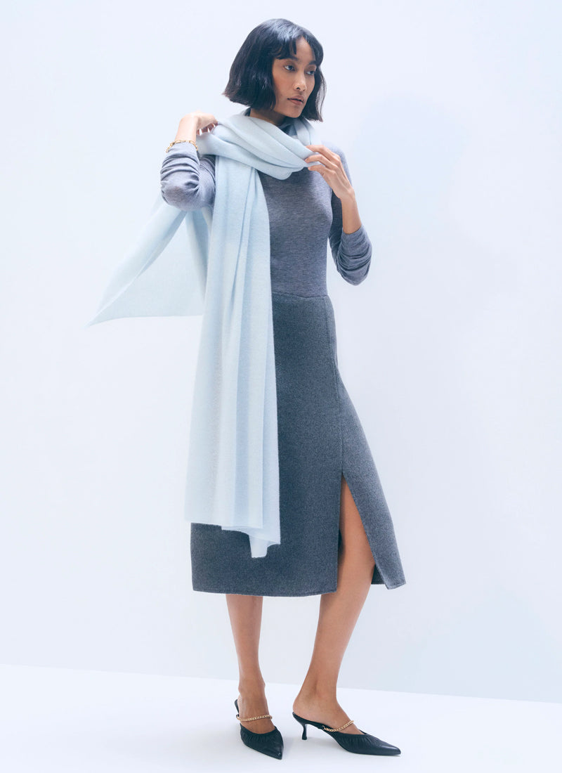 Cashmere Travel Wrap Blue