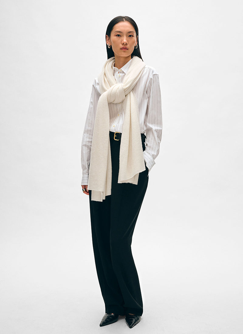 Cashmere Travel Wrap White