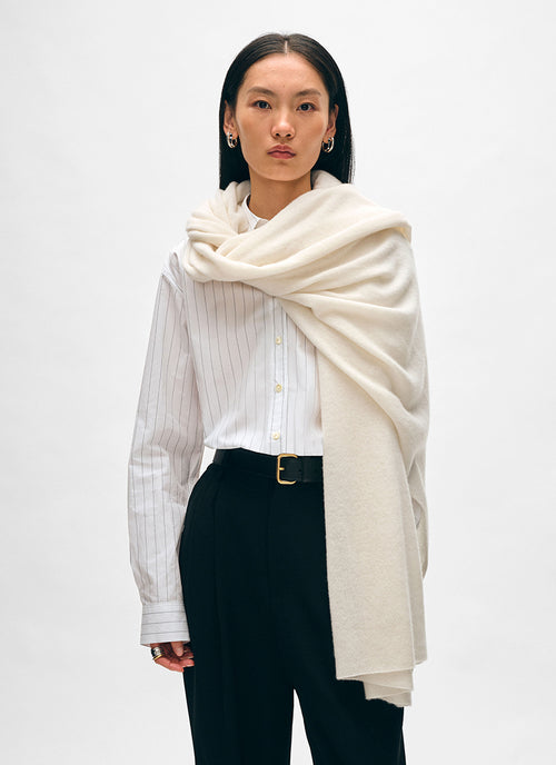 Cashmere Travel Wrap White