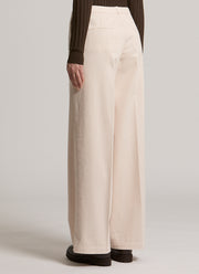 Wide Cotton Silk Tencel Gabardine Pant