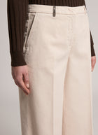 Wide Cotton Silk Tencel Gabardine Pant