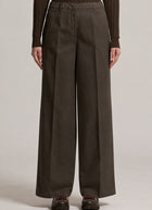Wide Cotton Silk Tencel Gabardine Pant