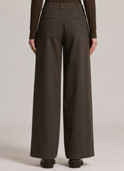 Wide Cotton Silk Tencel Gabardine Pant